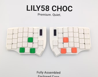 Lily58 Keyboard Wireless & Wired - Choc Split, Low-Profile Ergonomic Quiet Keyboard