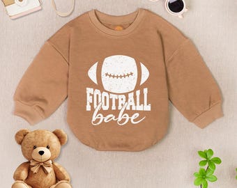 Football Baby Romper Short Sleeves, Football Babe Bodysuit, Football Game Day Romper, Football Season Baby Clothes