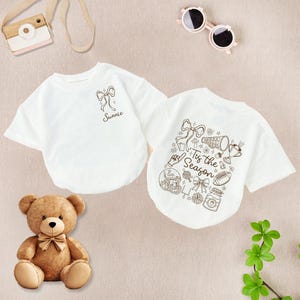Personalized Football Bow Baby Romper Short Sleeves, Football Game Day Bodysuit, Football Game Day Romper, Girly Football Gift