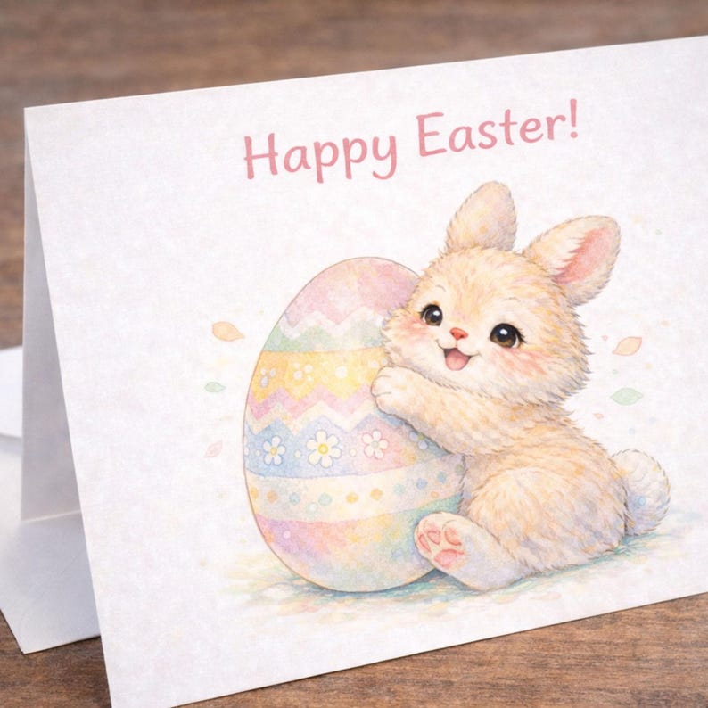 Watercolor Easter Bunny Clipart Bundle – Spring PNG Files (digital ...