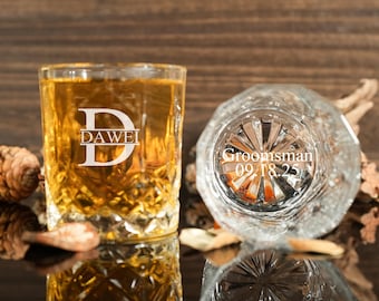 Groomsman 11oz Whiskey Glass, Engraved Old Fashion, Groomsmen Gift Idea, Personalized Groomsman - Best Man Gift, Wedding Shot Glasses