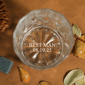 Groomsman 11oz Whiskey Glass, Engraved Old Fashion, Groomsmen Gift Idea, Personalized Groomsman - Best Man Gift, Wedding Shot Glasses
