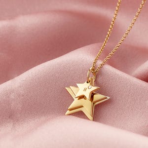 Personalized Family Star Necklace: Sterling Silver, Birthstones & Initials