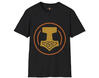 Minimal Mjölnir | Norse Hammer Shirt | Foundation Line T-Shirt | Viking Symbol Tee | Thor Back Print