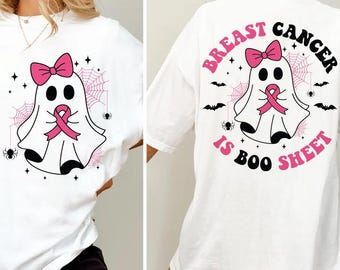 Breast Cancer Is Boo Sheet svg, Breast Cancer Awareness svg, Breast Cancer svg, Halloween Pink Ghost svg, Halloween svg, Halloween shirt svg