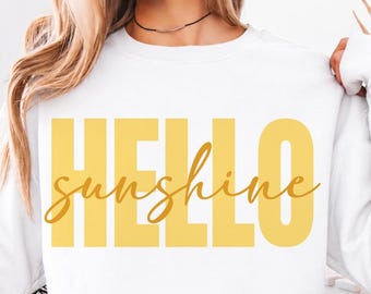 Hello Sunshine svg, Hello Summer svg, Trendy Summer svg, Summer shirt svg, Summer svg png, Beachy shirt, Family Vacation svg, Sunshine shirt