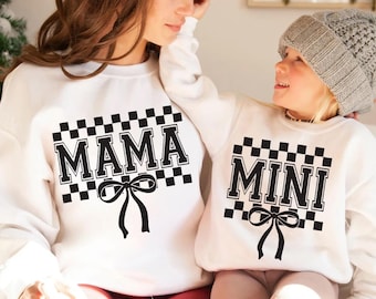 Coquette Bow Mama Mini svg png, Bow Varsity Font png, Match Mama Mini png, Mothers Day svg, Mama Mini shirt png, Coquette Mama Shirt Design