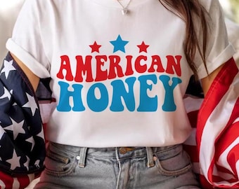 American Honey png, Patriotic Red, White, and Blue png, Memorial Day png, 4th of July svg, Independence Day png, America Shirt Sublimation