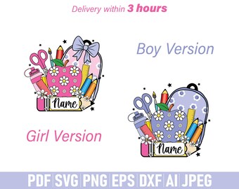 Back To School png for Kids Personalization, Gift for Boy and Girl svg, Student Teacher Gift svg, First Day of School png, Kindergarten png