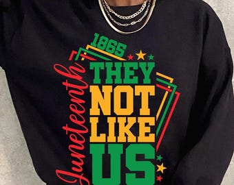 They Not Like Us svg png, Juneteenth 1865 png, Afro Juneteenth png, Black History Month Sublimation png, Independence Day Shirt Design png