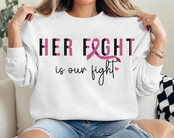 Her fight is our fight svg, cancer awareness svg, cancer picked the wrong girl svg, Breast Cancer awareness svg, Fight cancer together svg