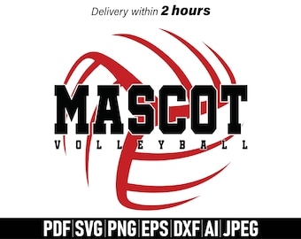 Volleyball Mascot svg, School Mascot svg, Volleyball Team svg, Volleyball svg, Custom Volleyball Mascot svg, Custom Mascot svg, Sports svg
