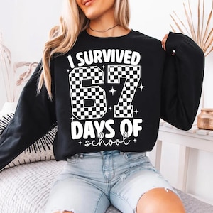 I Survived 67 Days Of School svg, 6 7 Checkered svg, School Six Seven svg, 67 Graduation svg, Student Gift svg, 67 Trendy Svg, 6 7 Design