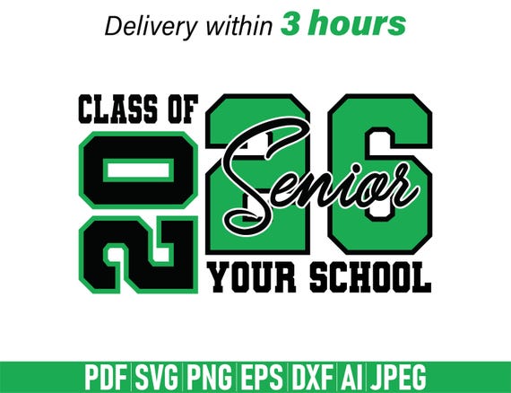 Class of 2026 Senior 2 svg, dxf, eps, and png, Senior 2026 svg, Graduation design, Senior Year design, Personalized Senior Shirt svg