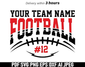 Football Svg, Personalized Football Svg, cheer Svg, Football t-shirt Svg, Personalized Team Football Svg, Football Template Svg, mascot Svg