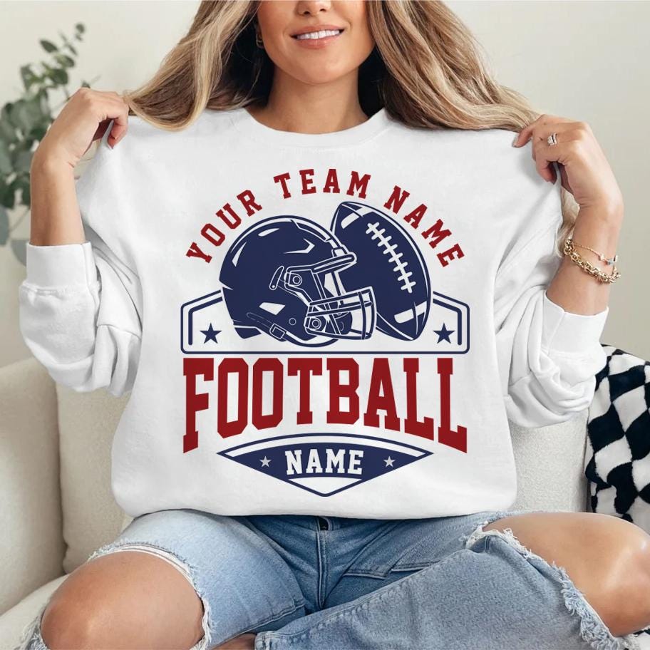 Custom Football Team Shirt Svg Png, Player Number Name Template, Helmet ...