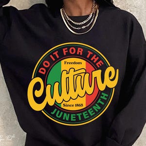 Paquete SVG de Juneteenth: Diseño de chica negra, archivos de Cricut y sublimación (descarga digital)