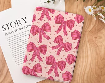 Pretty Bows Kindle-skal 2024 Kindle Paperwhite 7", Kindle 12:e generationens fodral, Paperwhite 11:e 6,8 tum, Colorsoft-remfodral, automatisk viloläge/väckning