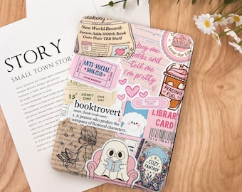 Cozy Book Lover Collage Kindle Case 2024 Kindle Paperwhite 7", Kindle 12th Gen Cover, Paperwhite 11th, Colorsoft Strap Case, Auto Sleep/Wake