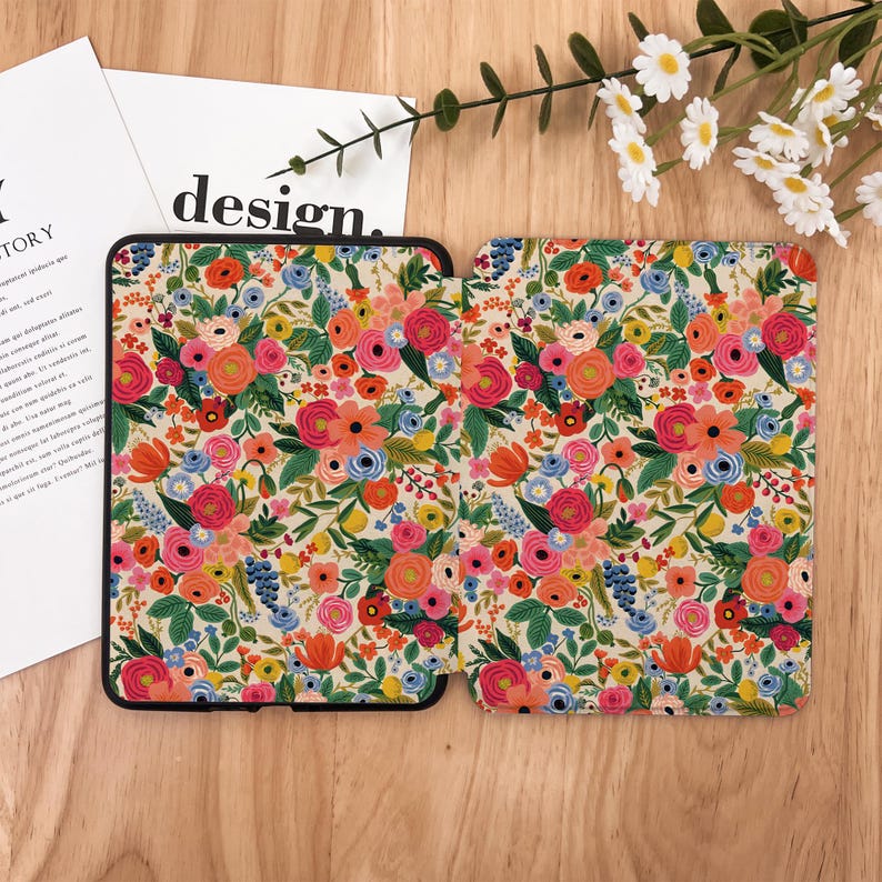 Retro Flowers Kindle Case 2024 Kindle Paperwhite 7", Kindle 12th Gen ...