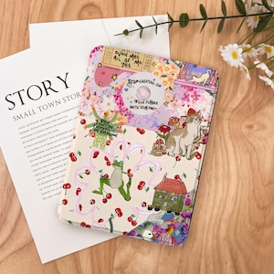 Cartoon Collage Kindle Case 2024 Kindle Paperwhite 7&quot;, Kindle 12th Gen Cover, Paperwhite 11th 6.8&#39;&#39;, Colorsoft Strap Case, Auto Sleep/Wake