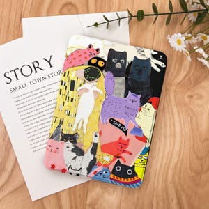 Cat Collage Kindle Case 2024 Kindle Paperwhite 7&quot;, Kindle 12th Gen Cover, Paperwhite 11th 6.8&#39;&#39;, Colorsoft Strap Case, Auto Sleep/Wake