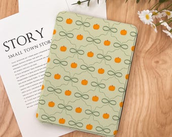 Retro Pumpkin Kindle Case 2024 Kindle Paperwhite 7", Kindle 12th Gen Cover, Paperwhite 11th 6.8'', Colorsoft Strap Case, Auto Sleep/Wake