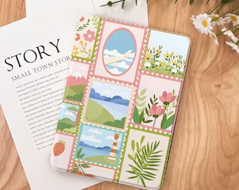 Landscape Collage Kindle Case 2024 Kindle Paperwhite 7", Kindle 12th Gen Cover, Paperwhite 11th 6.8'', Colorsoft Strap Case, Auto Sleep/Wake