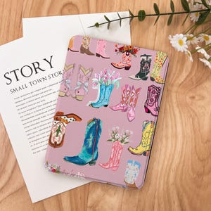 Boot Collage Kindle Case 2024 Kindle Paperwhite 7&quot;, Kindle 12th Gen Cover, Paperwhite 11th 6.8&#39;&#39;, Colorsoft Strap Case, Auto Sleep/Wake