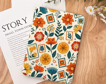 Funda para Kindle Paperwhite de 7 pulgadas (2024), diseño de collage de flores, funda para Kindle Paperwhite de 12.ª generación, funda para Kindle Paperwhite de 11.ª generación, funda con correa Colorsoft, función de encendido y apagado automáticos.