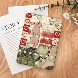 Rabbit Strawberry Kindle Case 2024 Kindle Paperwhite 7&quot;, Kindle 12th Gen Cover, Paperwhite 11th 6.8&#39;&#39;, Colorsoft Strap Case, Auto Sleep/Wake