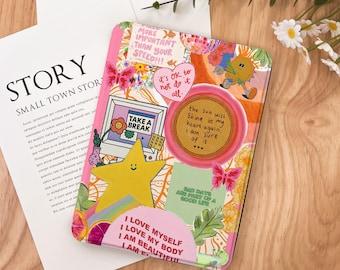 Characters Collages Kindle Case 2024 Kindle Paperwhite 7", Kindle 12th Gen Cover, Paperwhite 11th, Colorsoft Strap Case, Auto Sleep/Wake