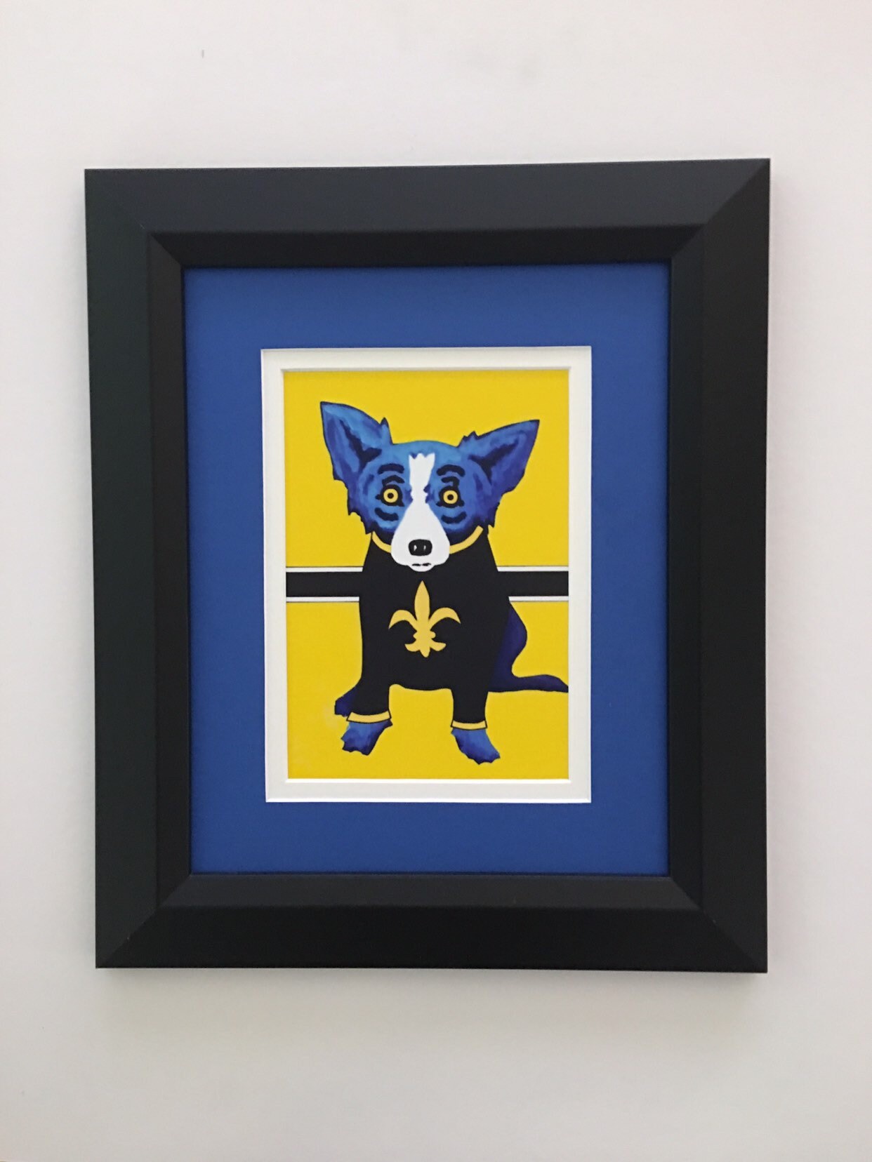 Blue dog framed hot sale prints