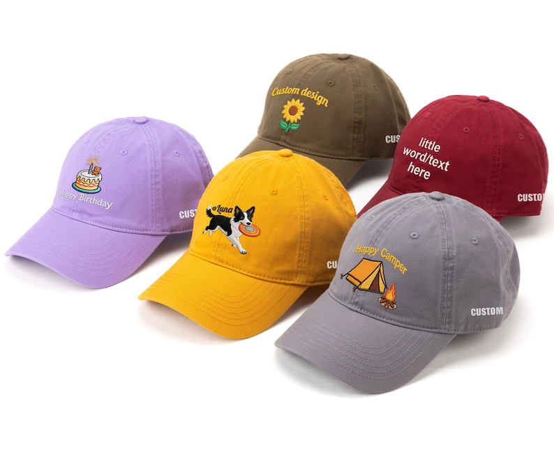 Custom Embroidered Baseball Hat,Personalized Cap With Your Own Logo,Unisex Baseball Ca,Fancy Baseball Cap,For Fathers Day Gifts,Perfect Gift image 7