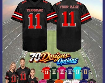 Maglia da calcio personalizzata con nome e numero ricamati, logo della squadra, maglietta da allenamento, regalo per tifosi, per uomini, donne, bambini, divisa sportiva