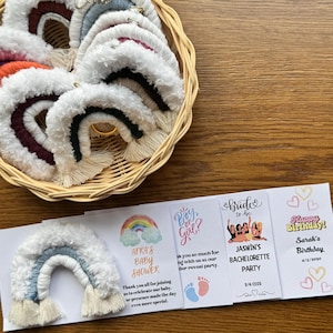 Porte-clé macramé personnalisé avec ou sans carte - idée cadeau bohème - cadeau de fiançailles - cadeau de mariage - porte-clé personnalisé - cadeau de baby shower