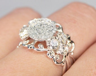 Anillo de mascarada del laberinto: Cosplay de Sarah Williams, filigrana de cristal