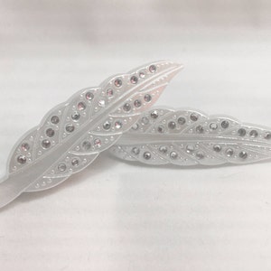 Feather Hair Clip Barrettes Cosplay Costume Anime Manga Princess Crystal Jewel Fantasy Halloween