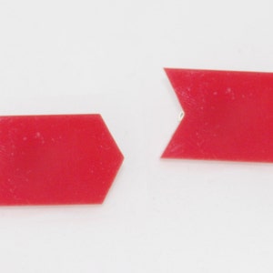 Red Shield Cosplay Costume Earrings Anime Magical Girl Halloween Halloween Crystal Time Chevron Jewelry