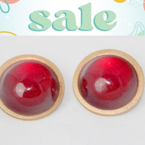 SALE*** Small Gold Bun Hair Shields Clips Barettes Cosplay Costume Anime Jewel Fantasy Halloween Red Tiara Crystal