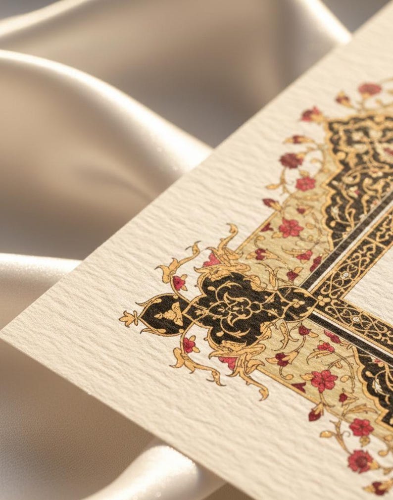 Ornate Floral Nikah Nama Certificate | Fully Customizable Colour | Islamic Wedding Contract PDF image 12