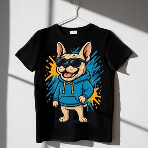 Coole Frenchie Vibes: streetstyle-puppy met graffiti-hoodie