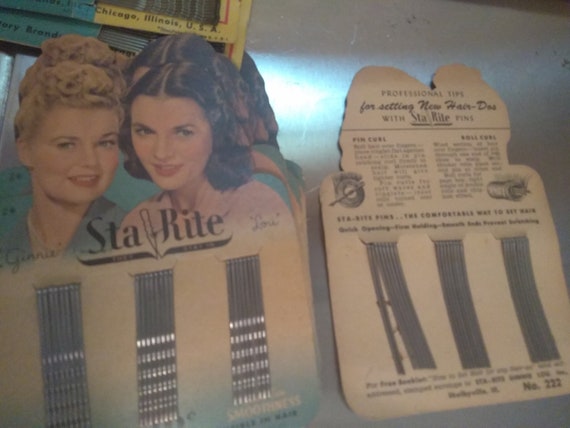 2 Nos 1950 S 60 S Bobby Pins Vintage Sta Rite Ginny Etsy