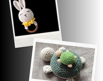 Crochet Character Patterns, Scrapbook Carousel Templates (Digital Download)