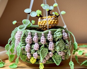 Hanging Plant Crochet Pattern: Car & Home Decor (Instant Download)