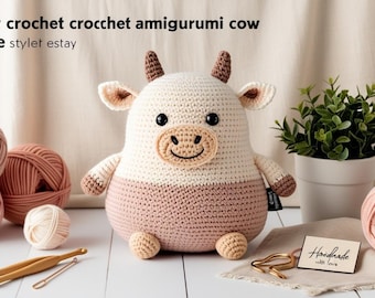 No-Sew Crochet Cow Amigurumi Pattern: Handmade Plush Toy (PDF Pattern)