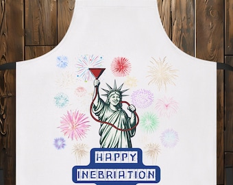 Buon grembiule da barbecue per il 4 luglio, giornata dell'ubriachezza