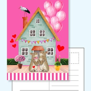 Zwangerschapskaart meisje – Perfect om te versturen bij het vrolijke nieuws van een kleine meid onderweg - Donker Roze.