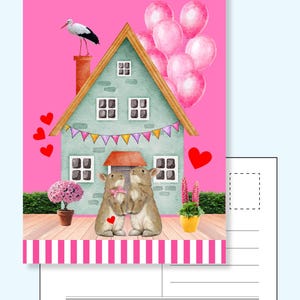 Hoera zwanger van een dochter – Verras met deze lieve en unieke felicitatiekaart voor een meisje op komst - Licht Roze.