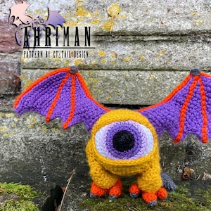 Ahriman (Ögonmonster från Final Fantasy) Virkmönster i PDF-format utan sömnad